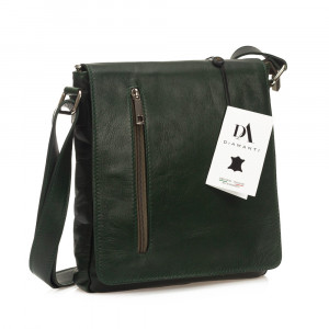 Geanta barbati din piele naturala DiAmanti Giordano Verde Scuro